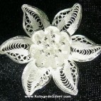 Amaryllis Flower Silver